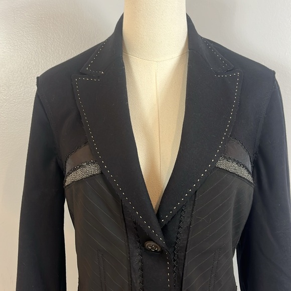 Ambiente Vintage Black Wool & Cashmere Blazer - Picture 3 of 15